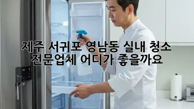 제주 서귀포 영남동 실내 청소 전문업체, 어디가 좋을까요?